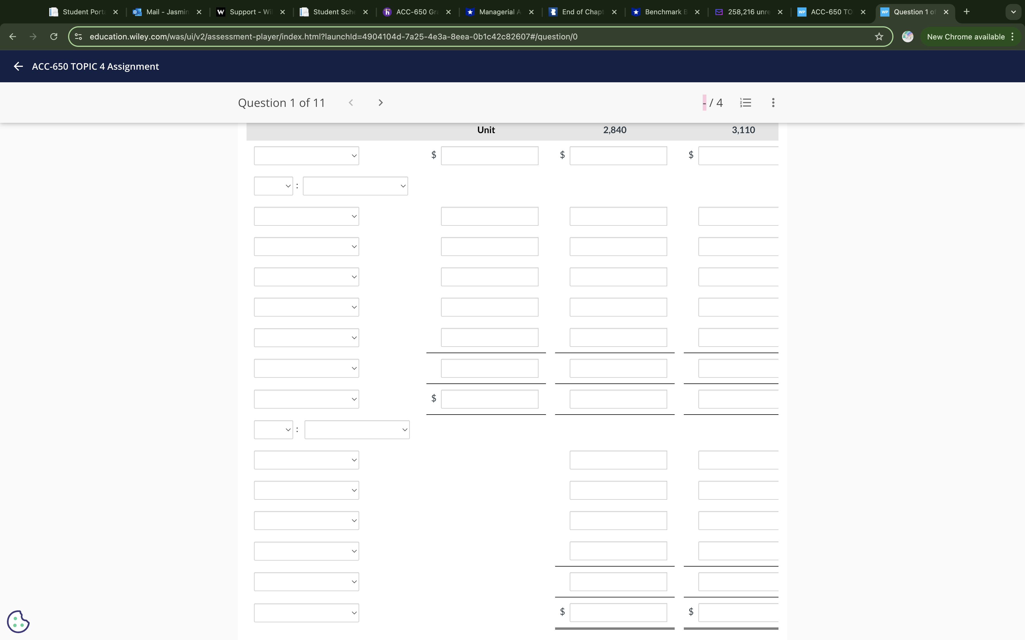 Question 1 of 11  style=