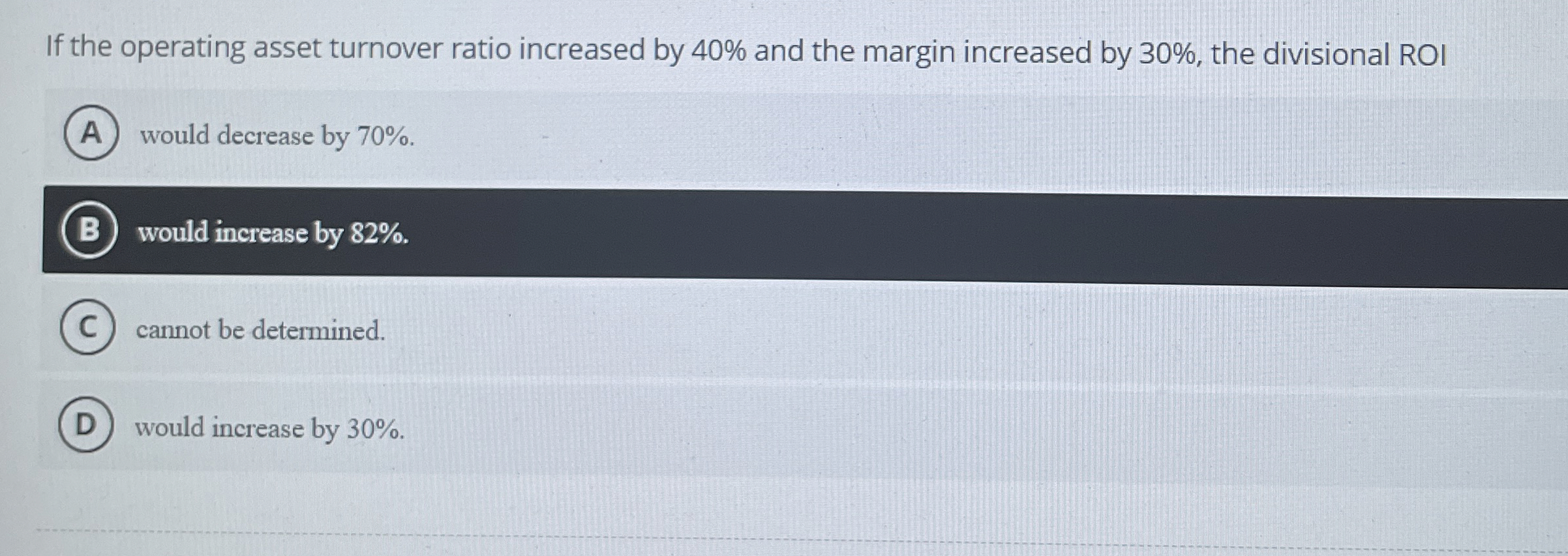 If the operating asset turnover ratio increased