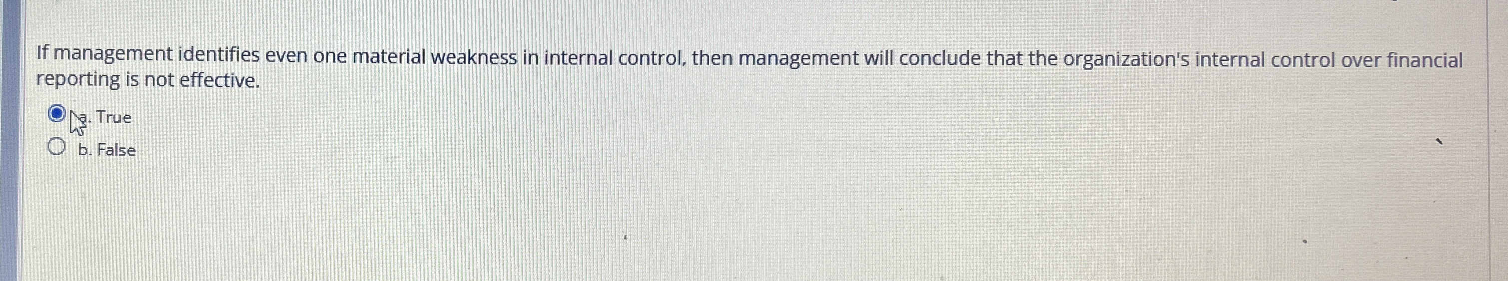 If management identifies even one material