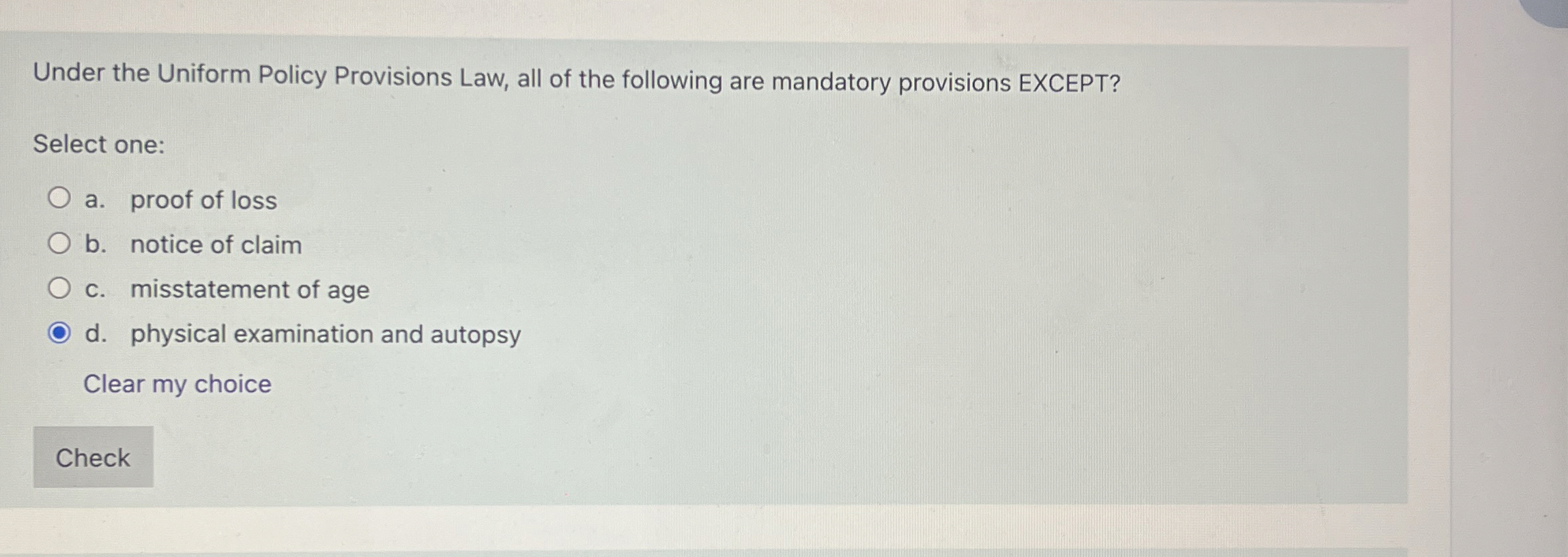 Under the Uniform Policy Provisions Law, all of