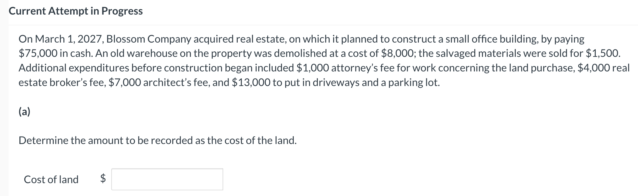 Current Attempt in Progress On March 1 , 2 0 2 7