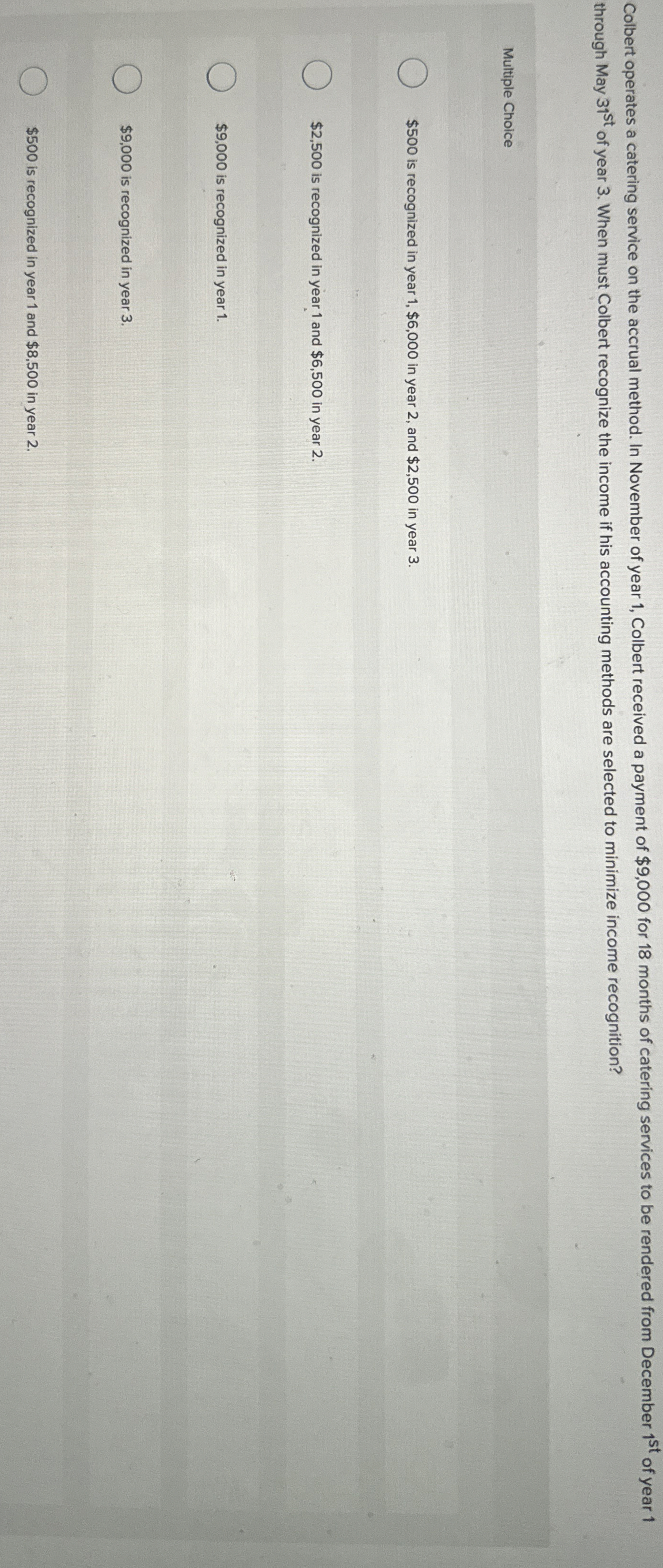 Colbert operates a catering service on the