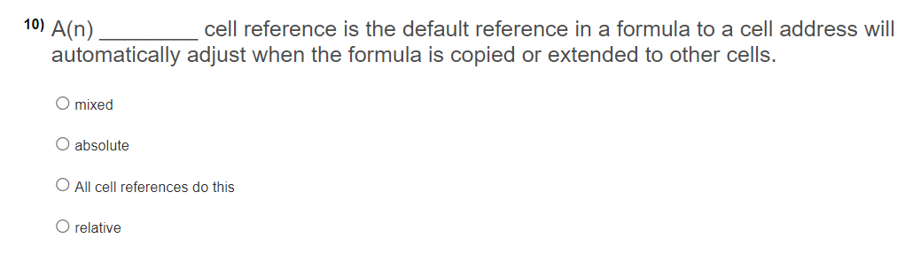 3' Formulas in Excel are created by using basic