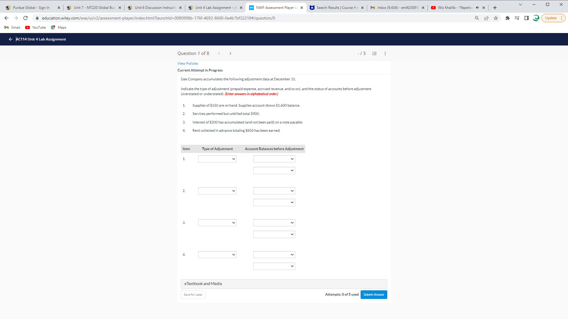 0 X Purdue Global - Sign In X ( Unit 7 - MT220