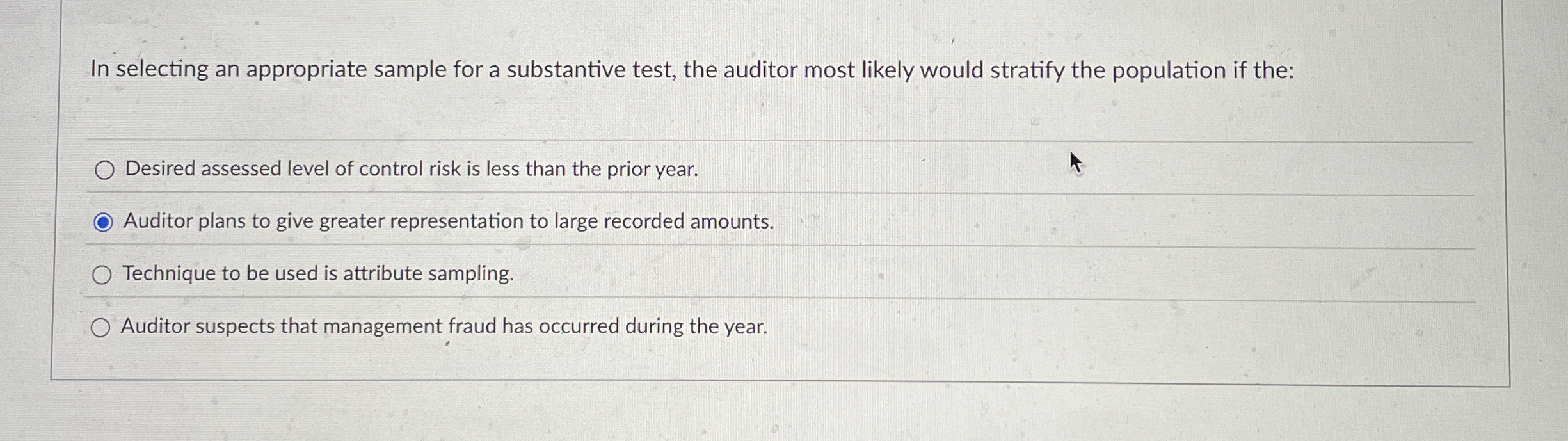In selecting an appropriate sample for a