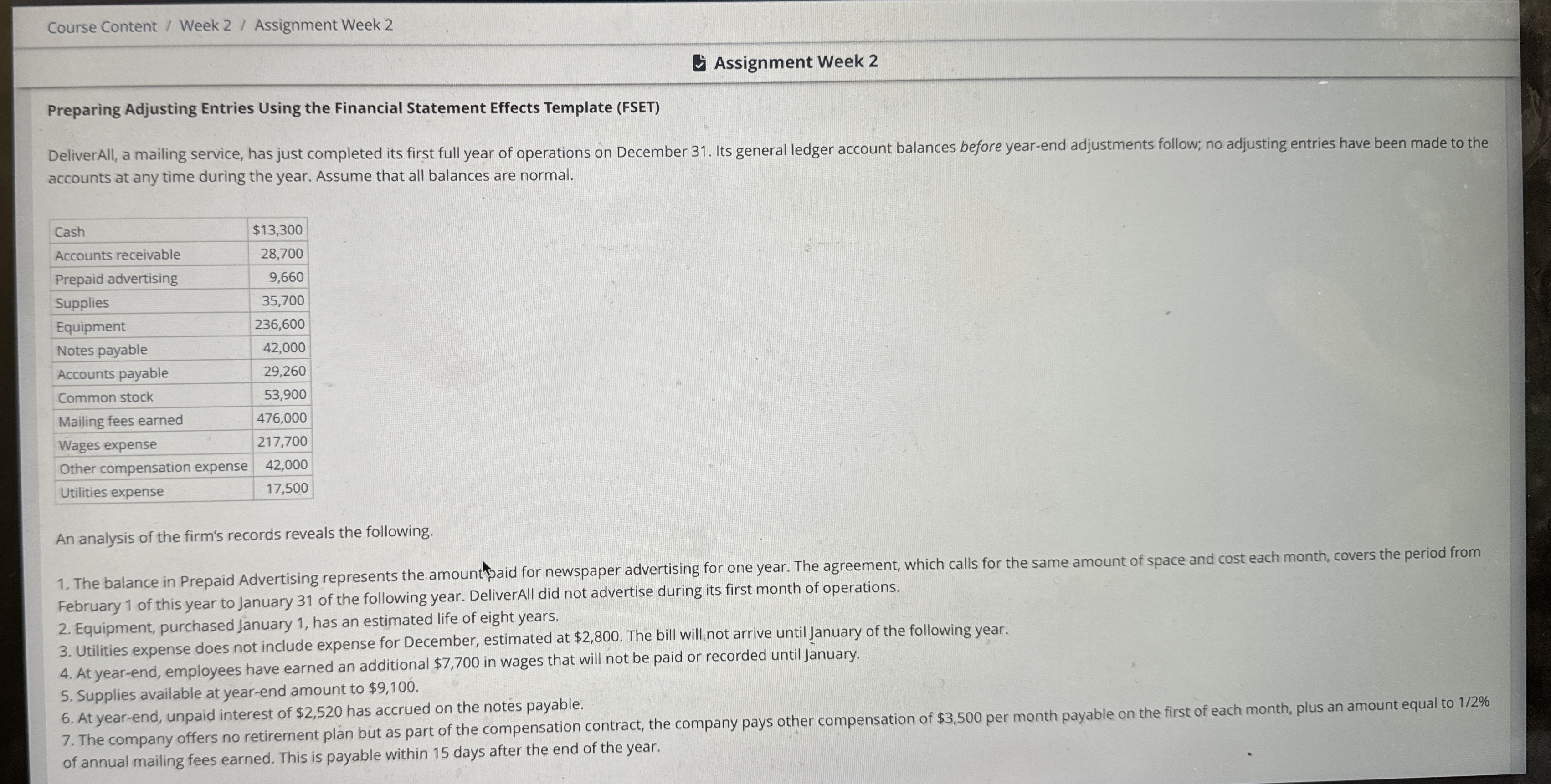 Course Content / Week 2 / Assignment Week 2