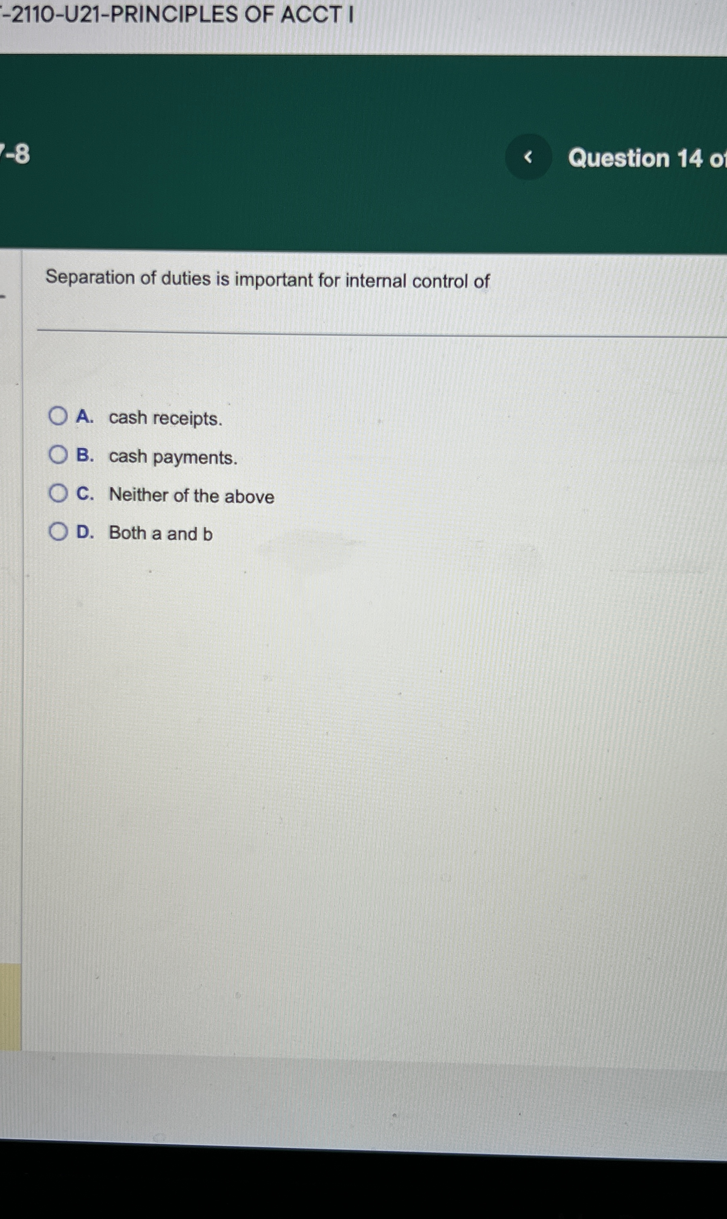 - 2 1 1 0 - U 2 1 - PRINCIPLES OF ACCTI - 8