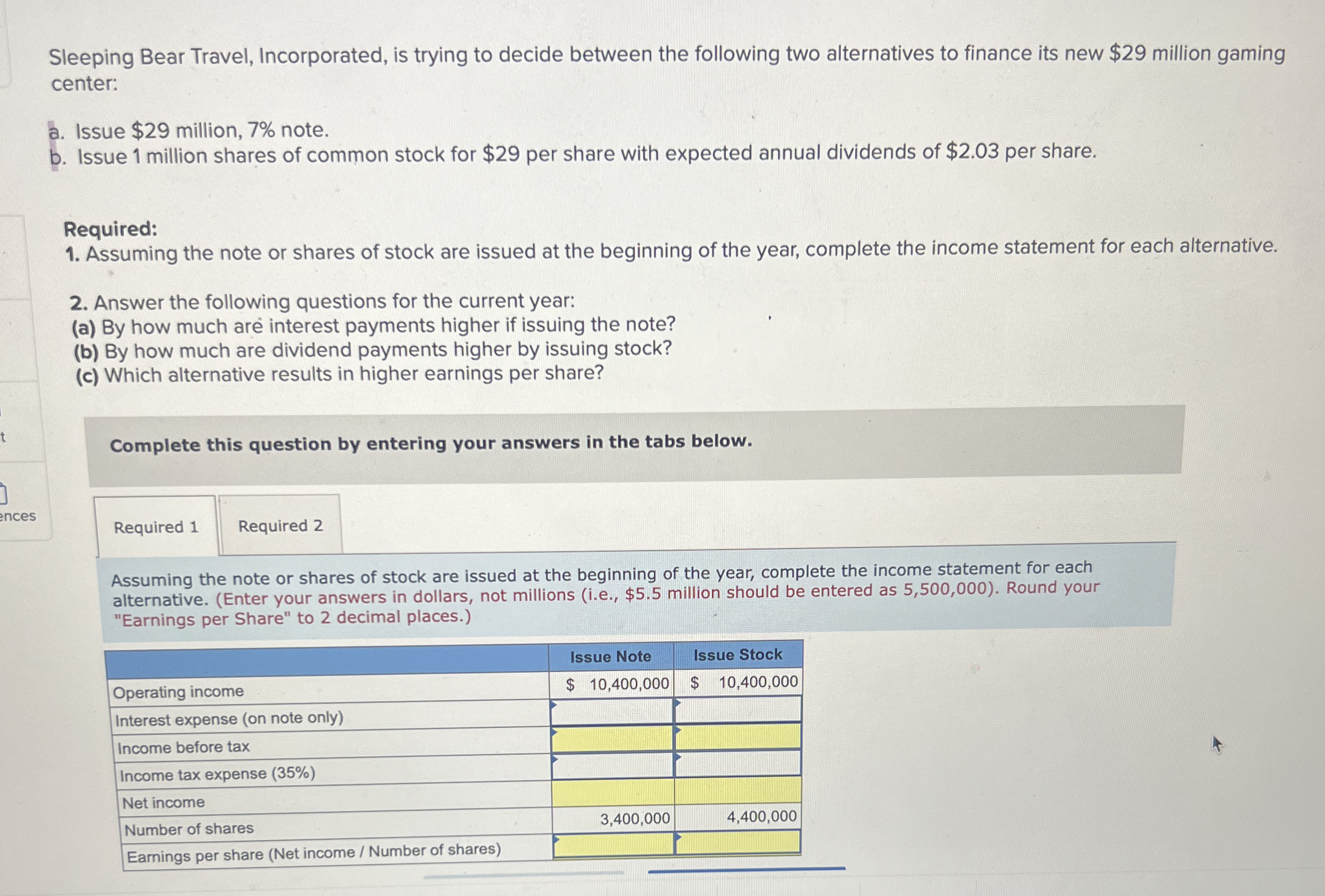 Sleeping Bear Travel, Incorporated, is trying to