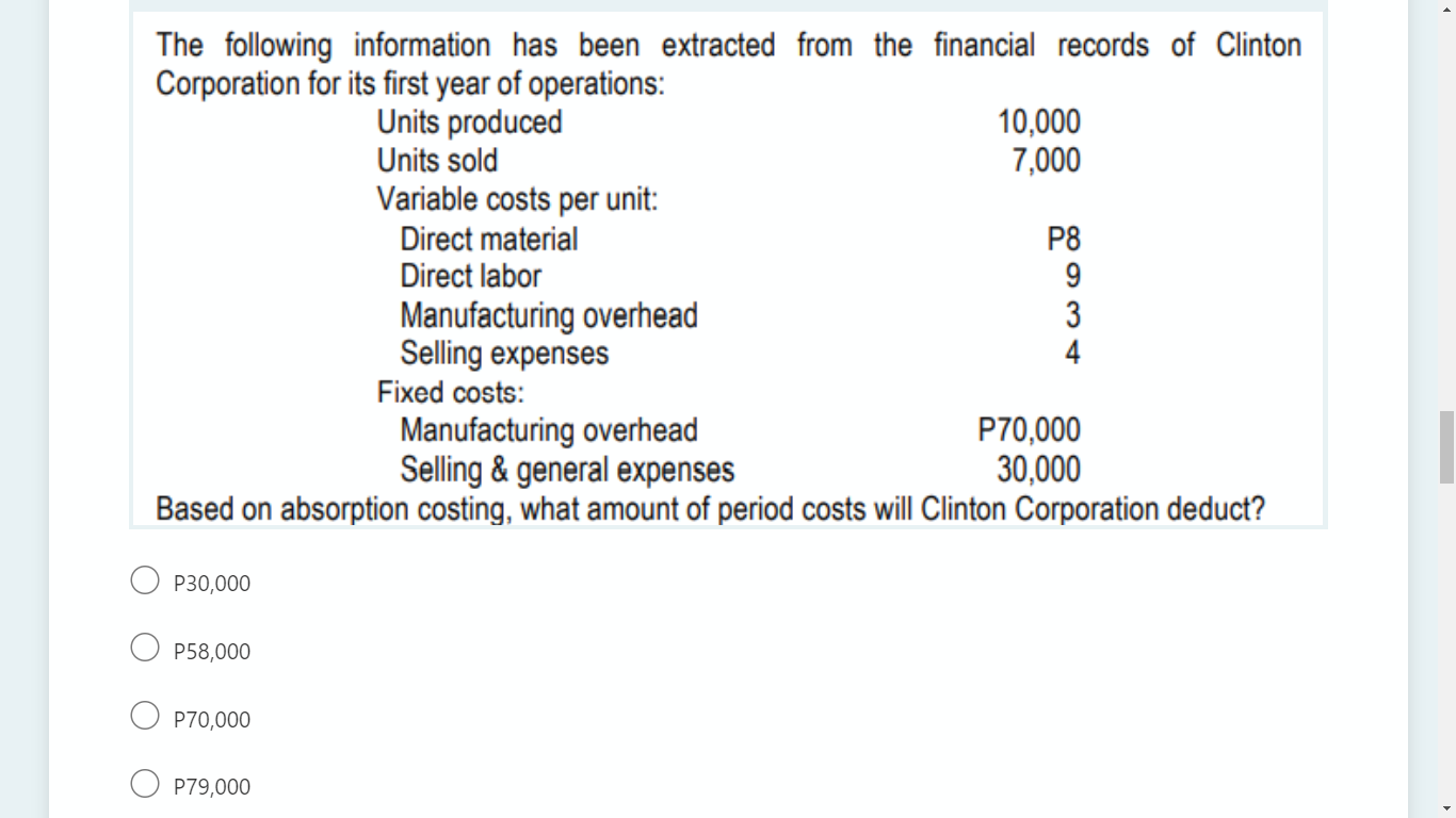 1. Santa Fe Corporation has computed the