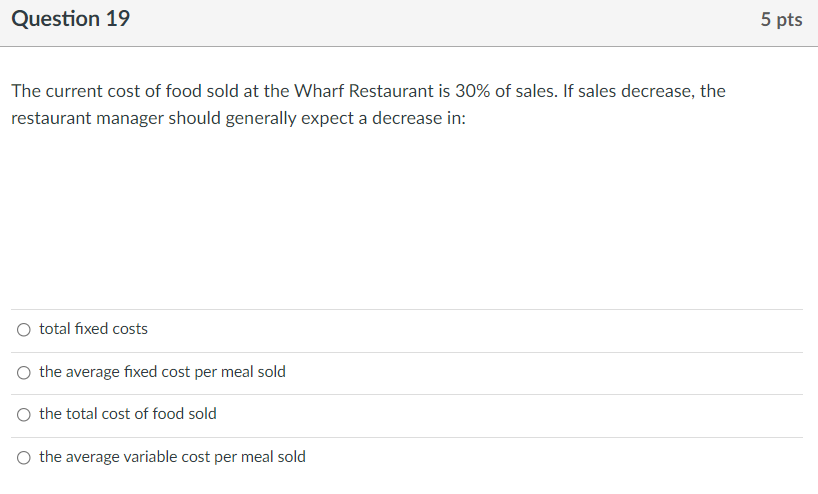 Question 3 5 pts If the servable (EP) weight of a