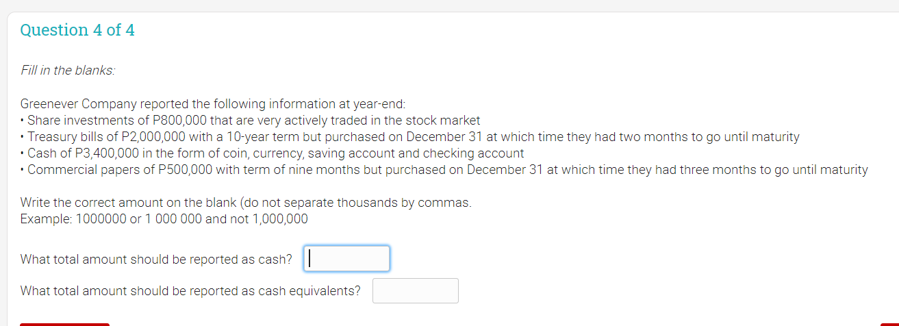 Question 4 of 4 ll in the blanks Greenever