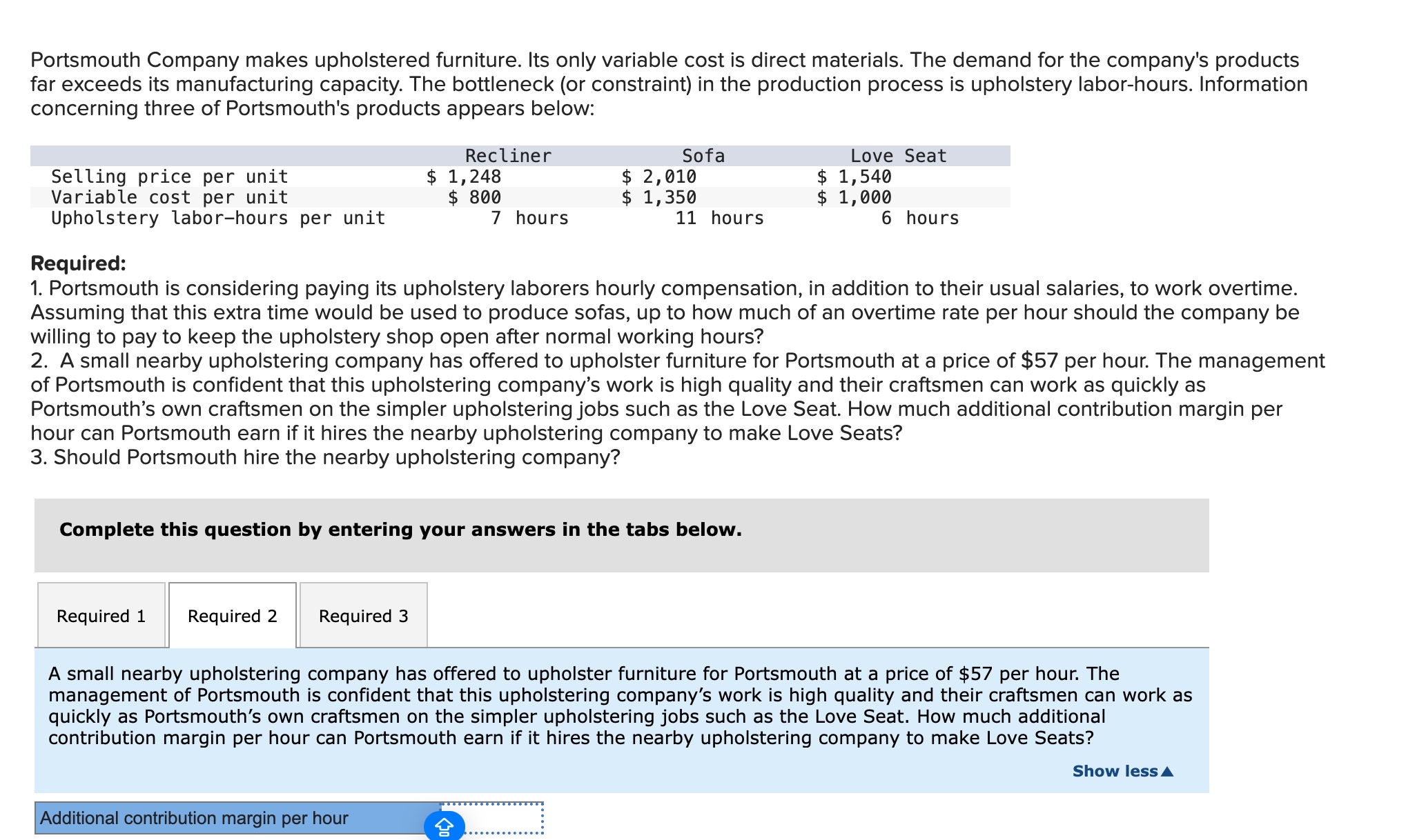 Portsmouth Company makes upholstered furniture.