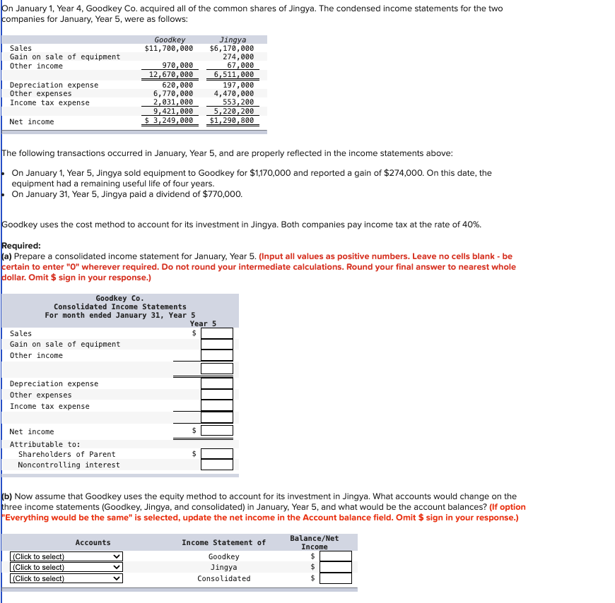 ( c ) Now assume that Goodkey only owns 8 0 % o f