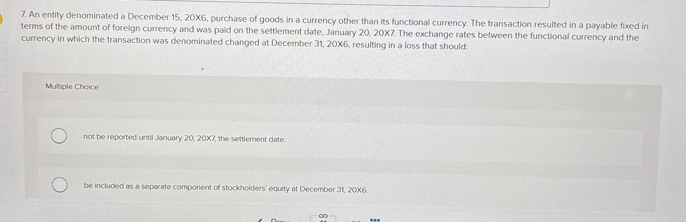 An entity denominated a December 1 5 , 2 0 X 6 ,