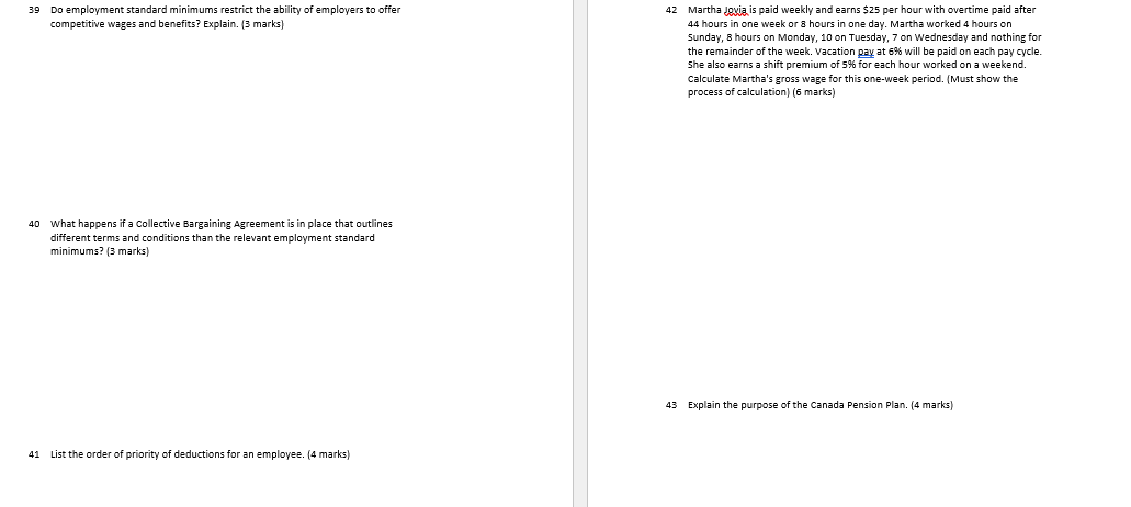 36 Name three stakeholders in the payroll