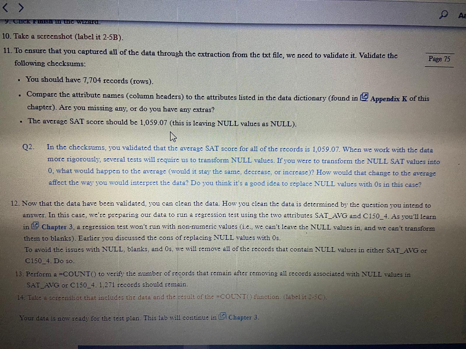 In this lab, you will: . Extract data into a text