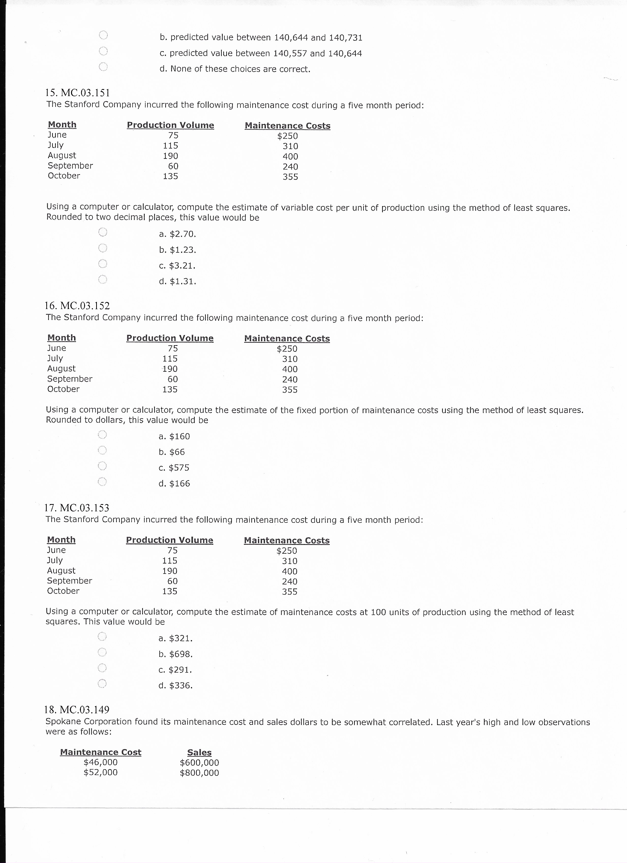 1. TF,03.001 Costs can display variable, fixed,