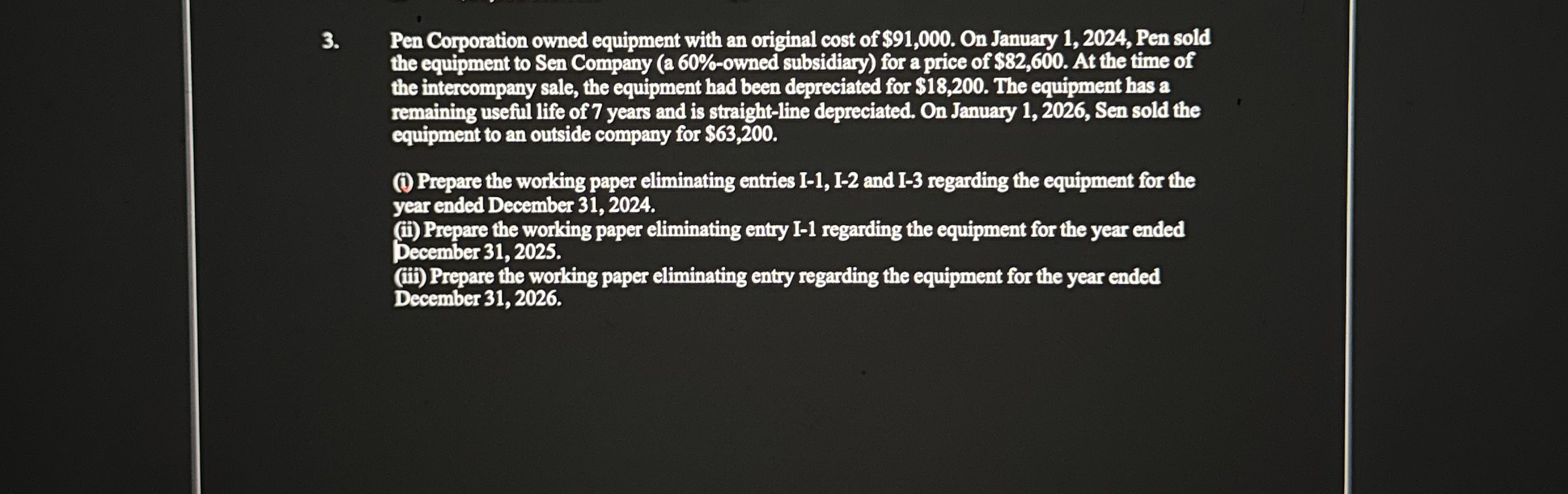 Pen Corporation owned equipment with an original