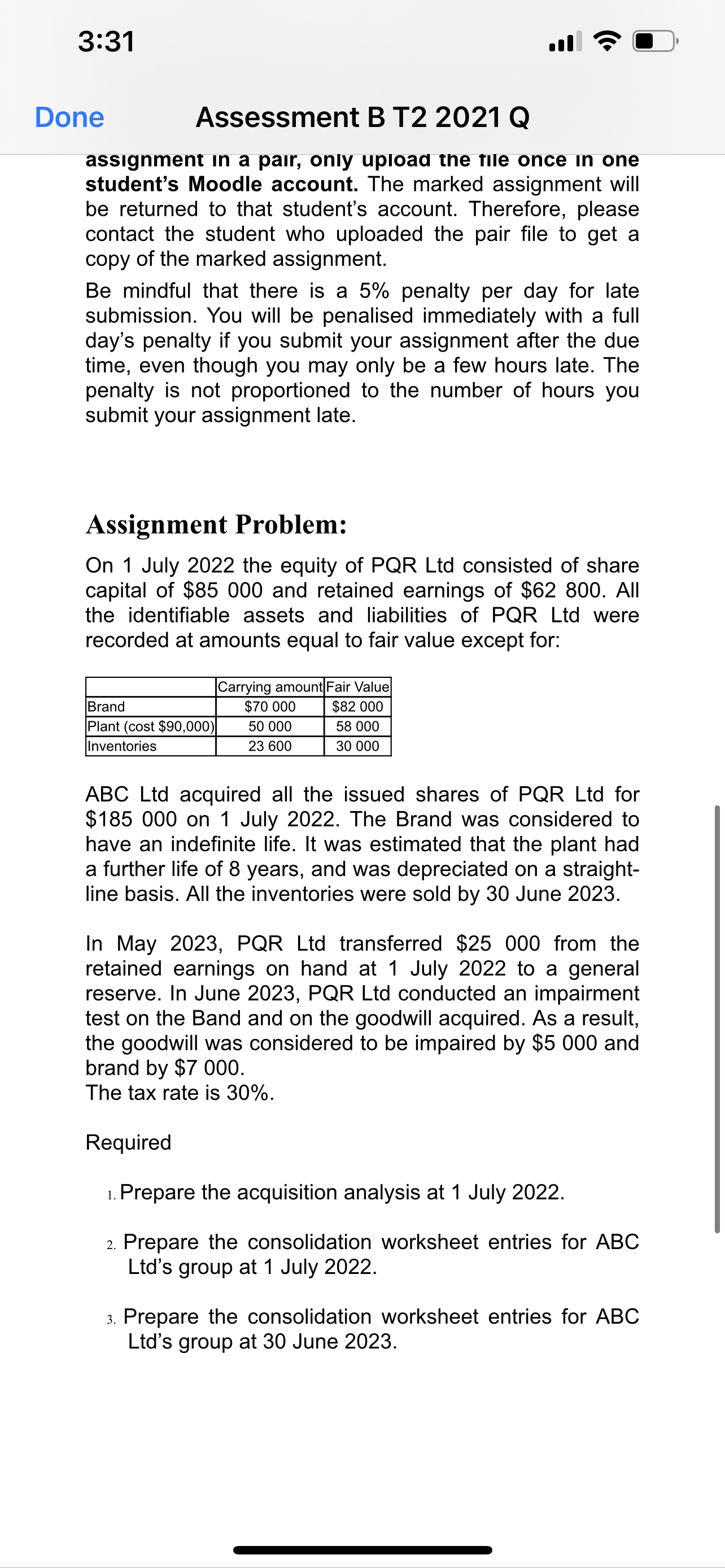 3131 at; '2: C} Done Assessment B T2 2021 Q I I I