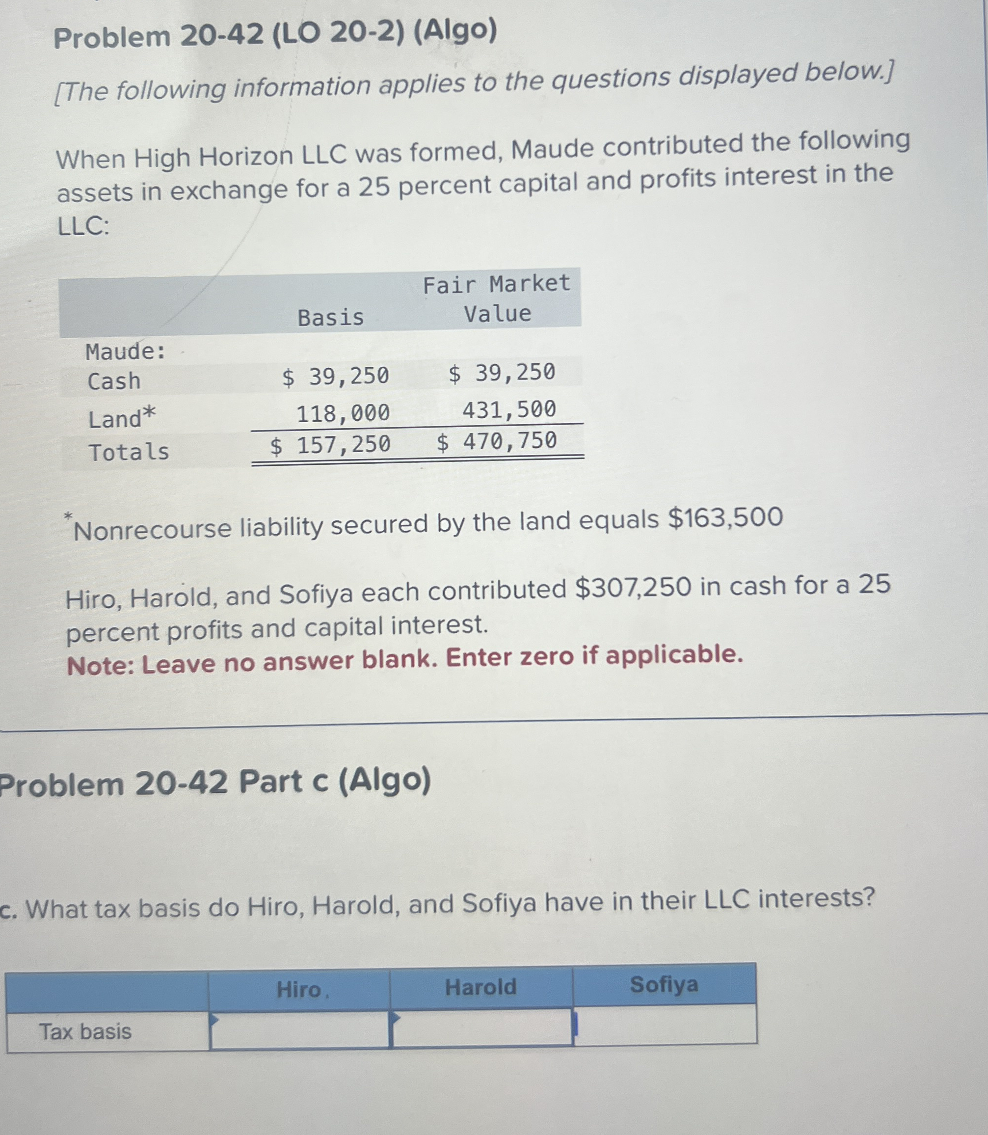Problem 2 0 - 4 2 ( LO 2 0 - 2 ) ( Algo Pls i
