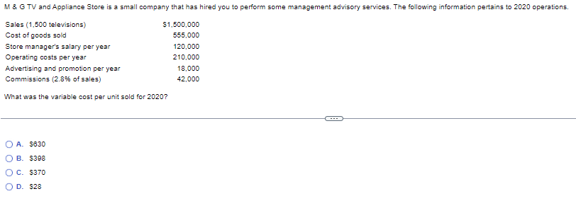 Quantum Company uses the high - low method to