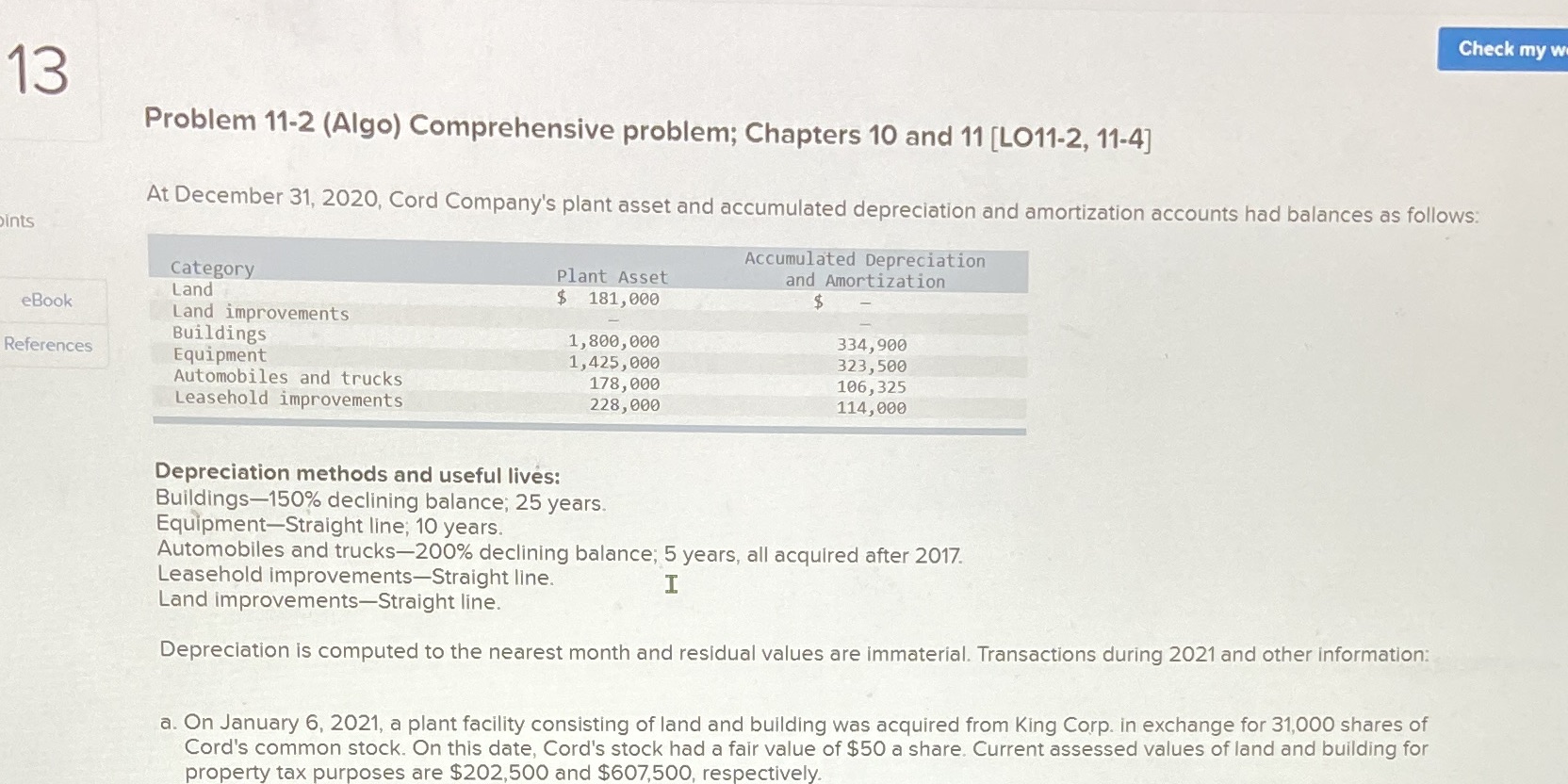 Check my w 13 Problem 11-2 (Algo) Comprehensive