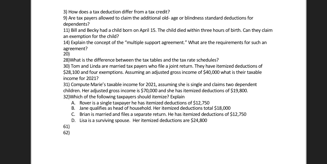 3} HowI does a tax deduction differ from a tax