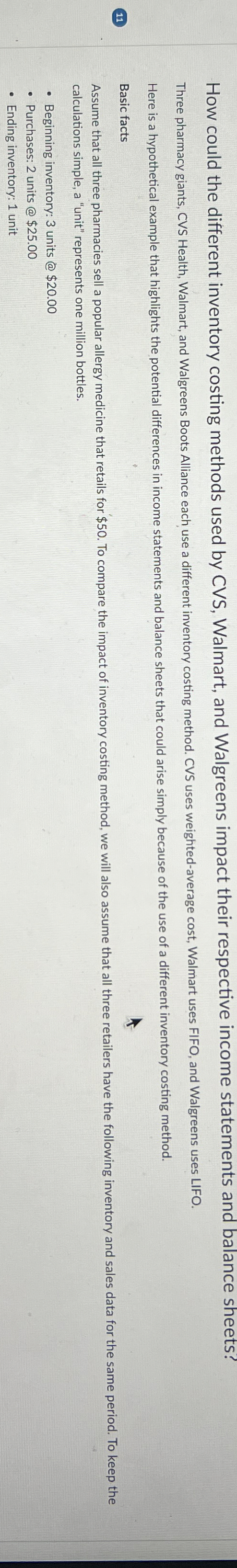 How could the different inventory costing methods