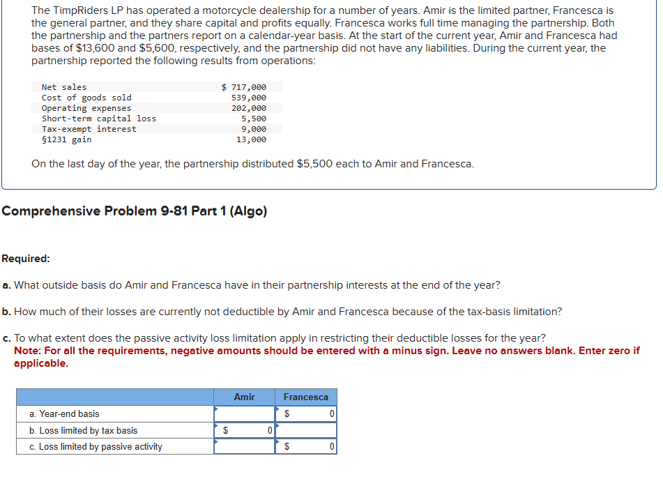 Comprehensive Problem 9 - 8 1 Part 1 ( Algo )