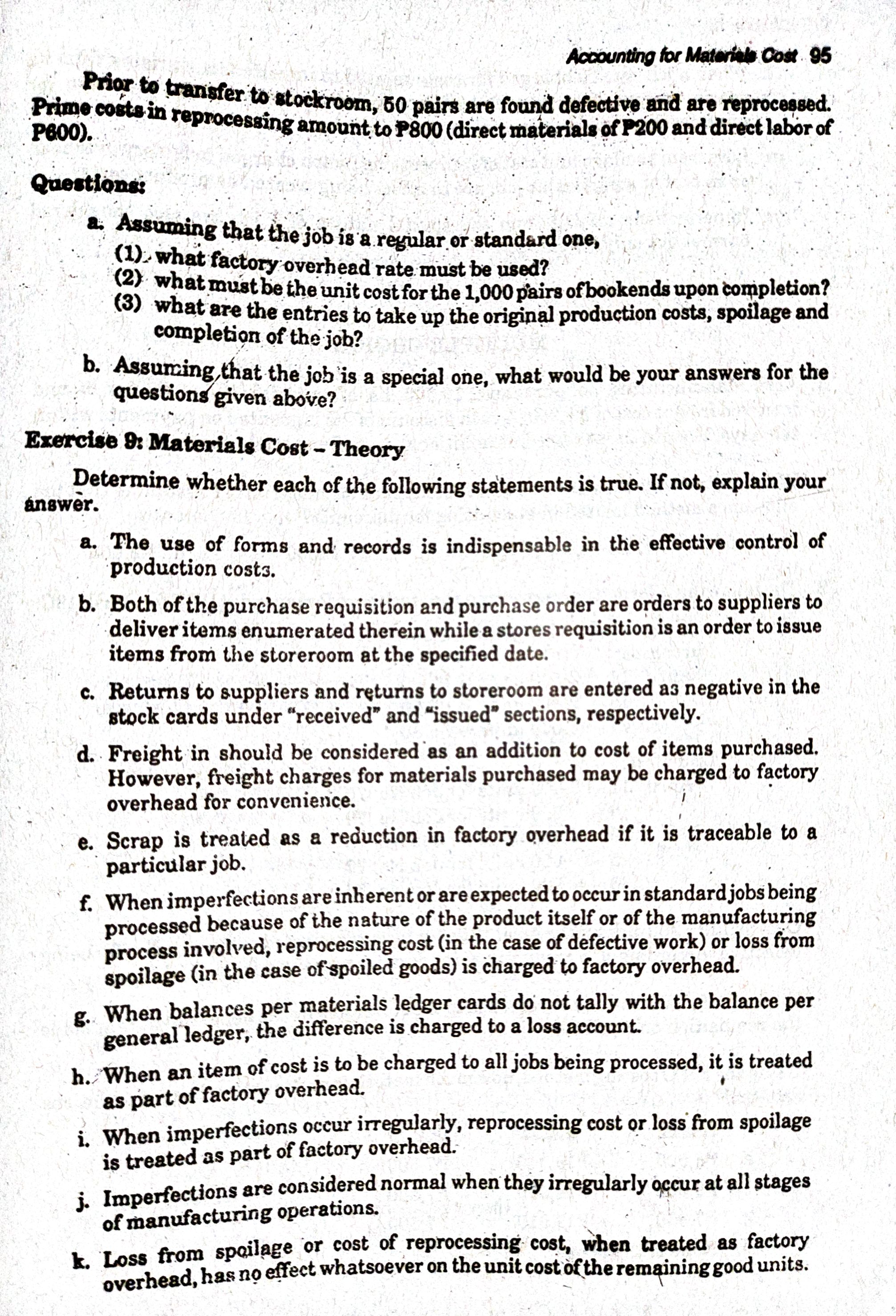 Answer Exercises 8 and 9. Follow the instructions