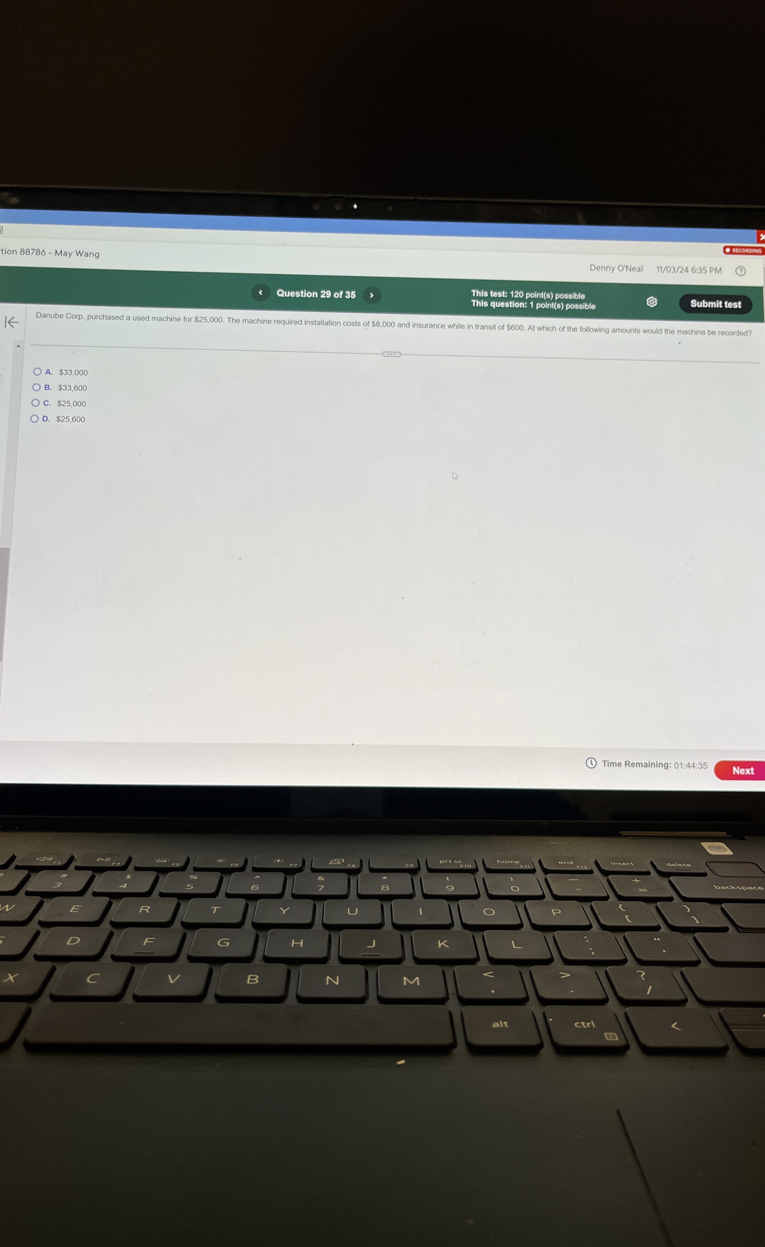 tion 8 8 7 8 6 - May Wang Denny O'Neal 1 1 / 0 3