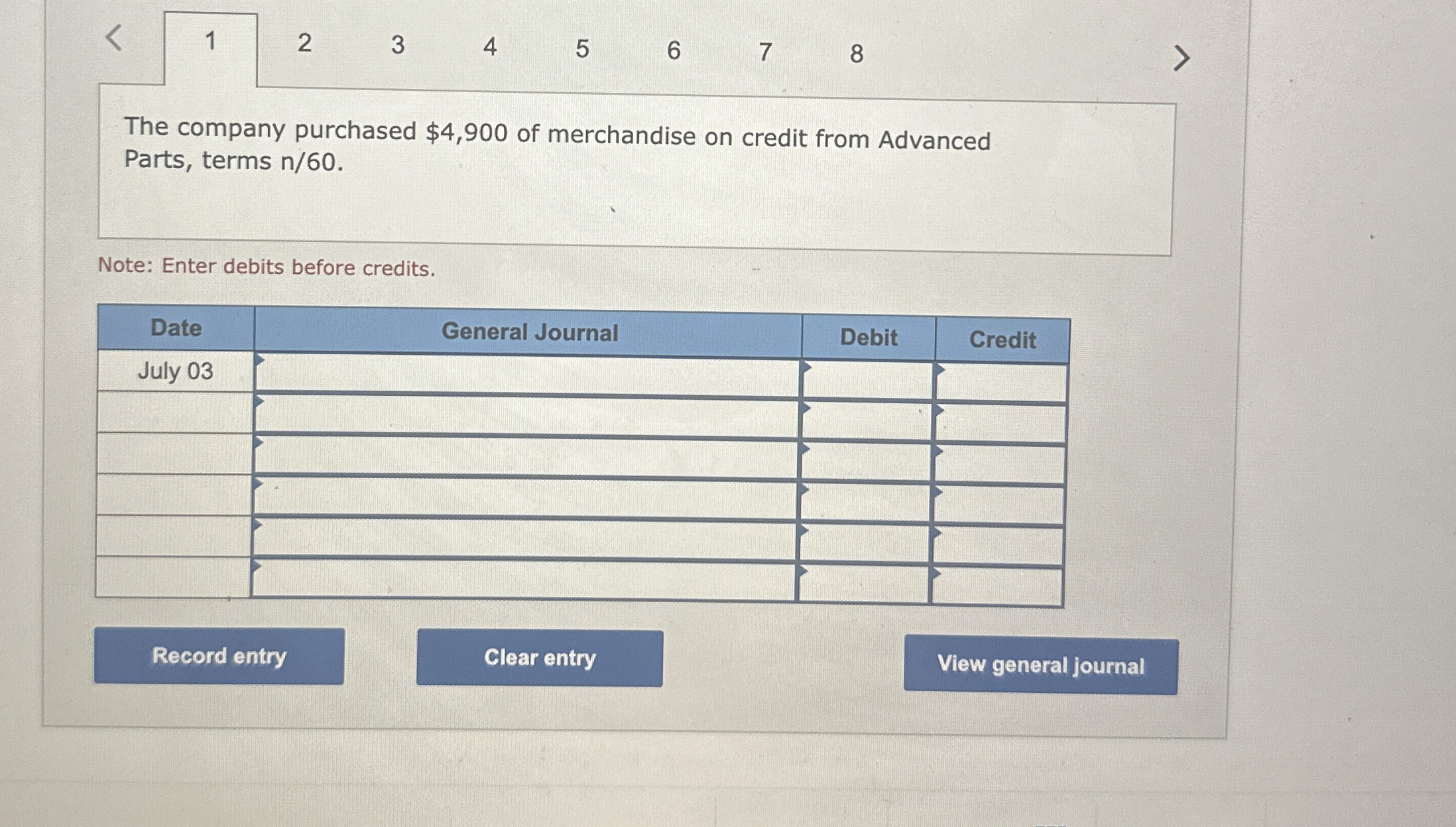 1 2 3 4 5 6 7 8 The company purchased $ 4 , 9 0 0