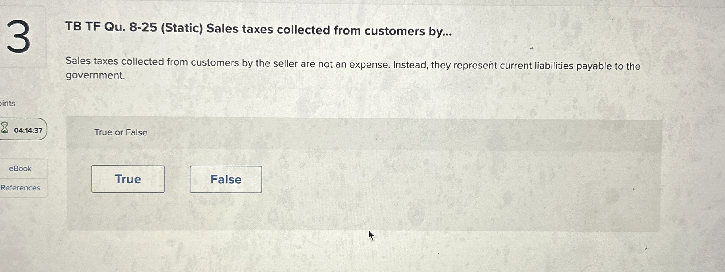 TB TF Qu . 8 - 2 5 ( Static ) Sales taxes