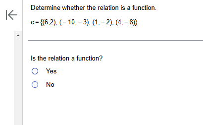 ans 1 < Determine whether the relation is a