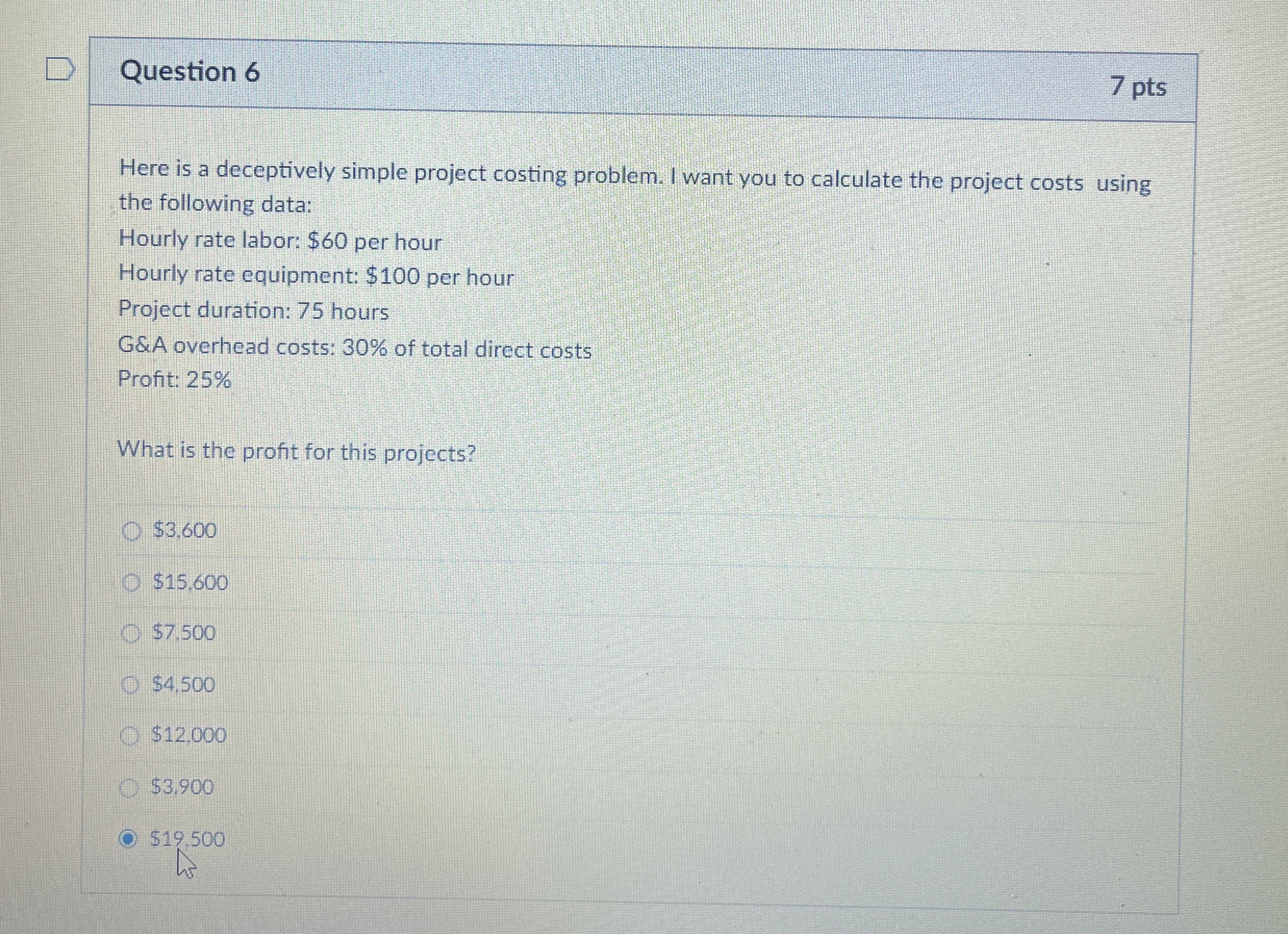 Question 6 7 pts Here is a deceptively simple