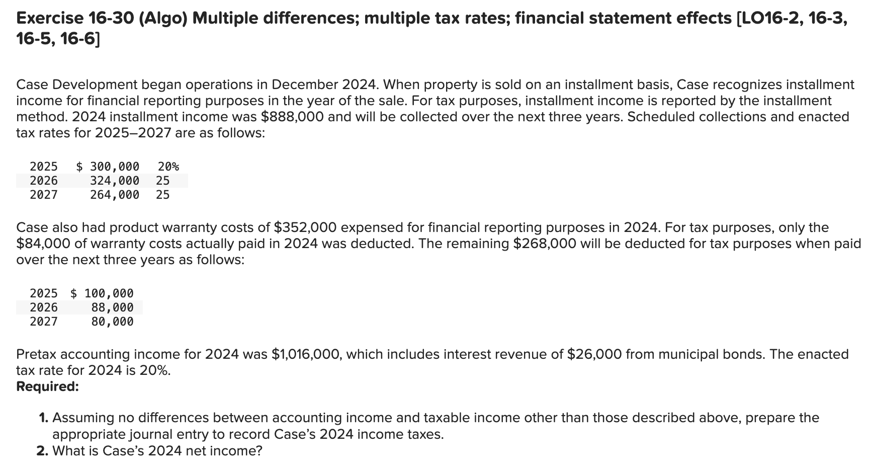 Exercise 1 6 - 3 0 ( A l g o ) Multiple