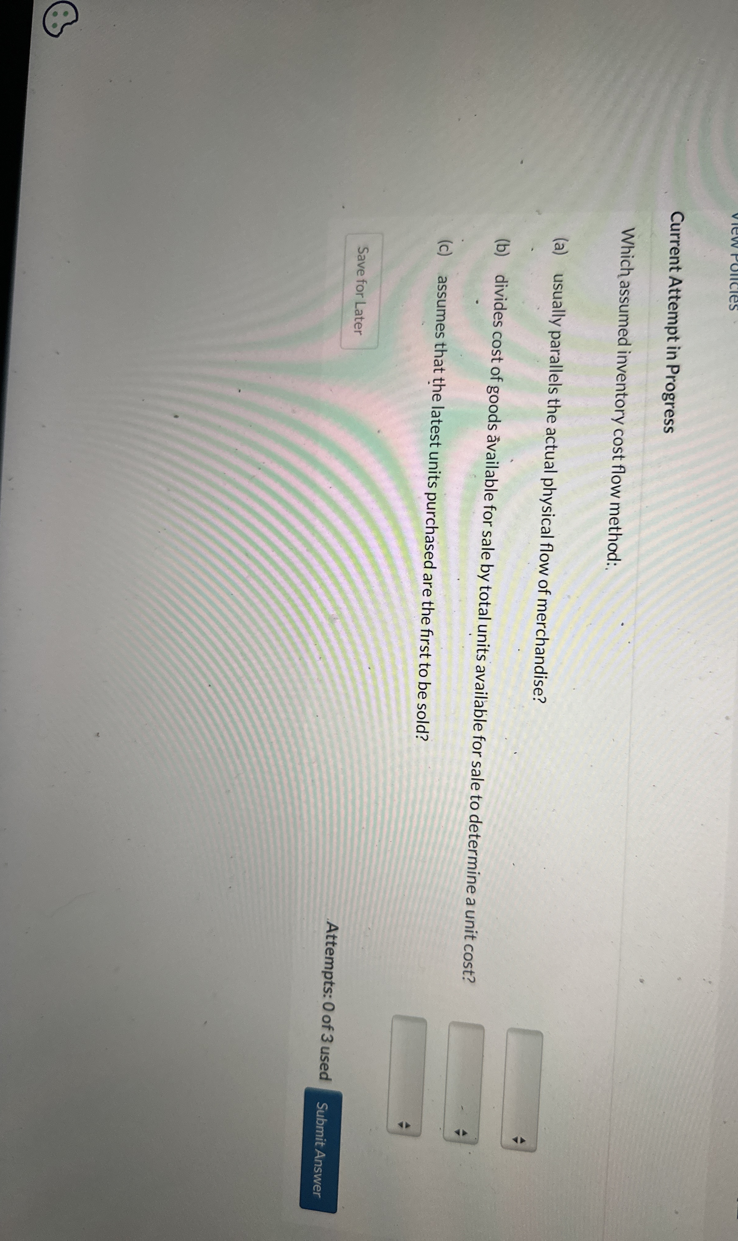 Current Attempt in Progress Which assumed