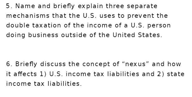 5. Name and briefly explain three separate