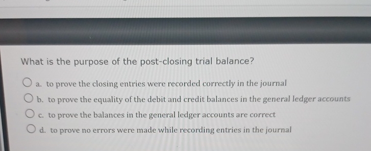 What is the purpose of the post - closing trial