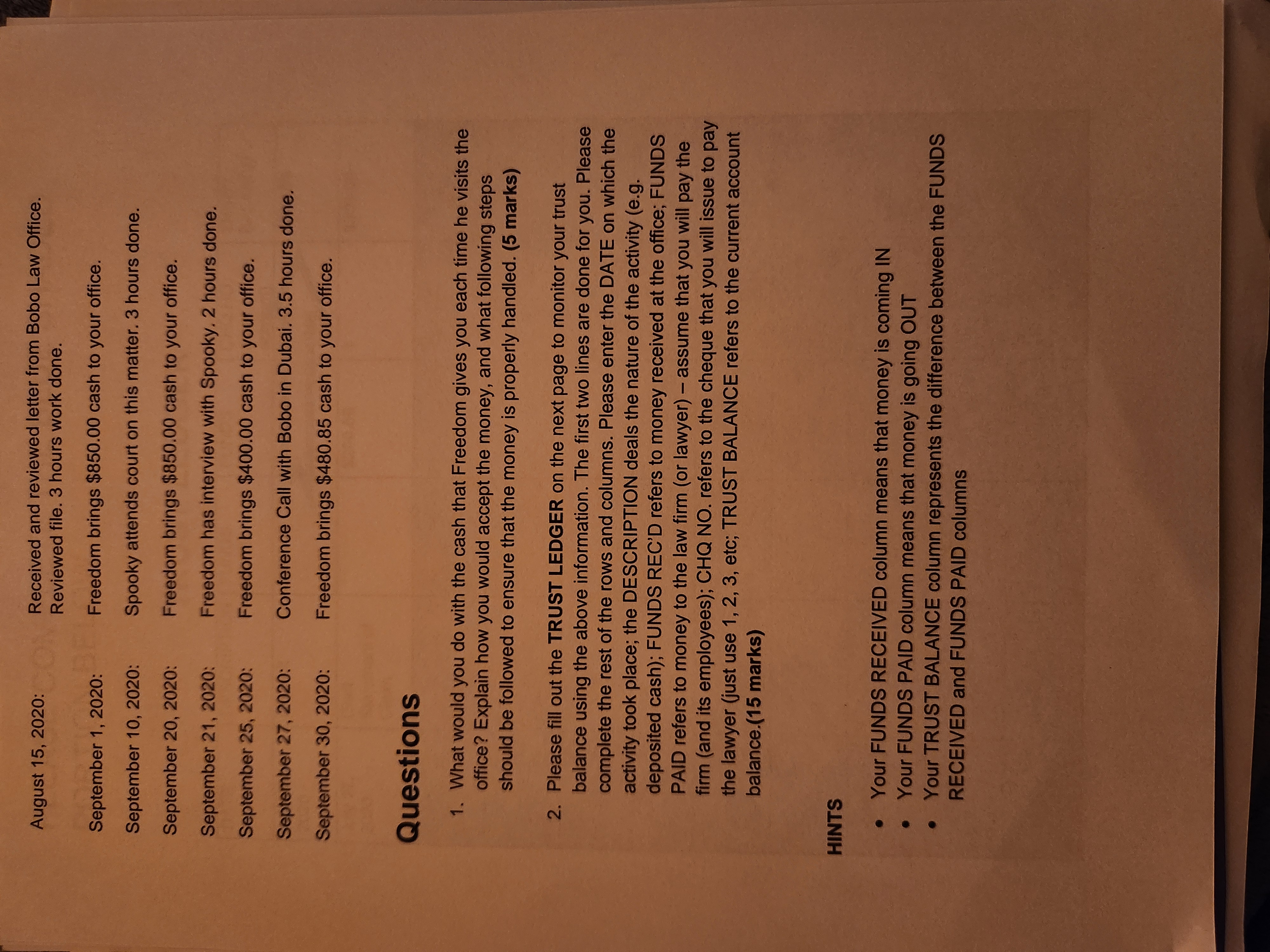 Project 7: Preparing a Statement of Account