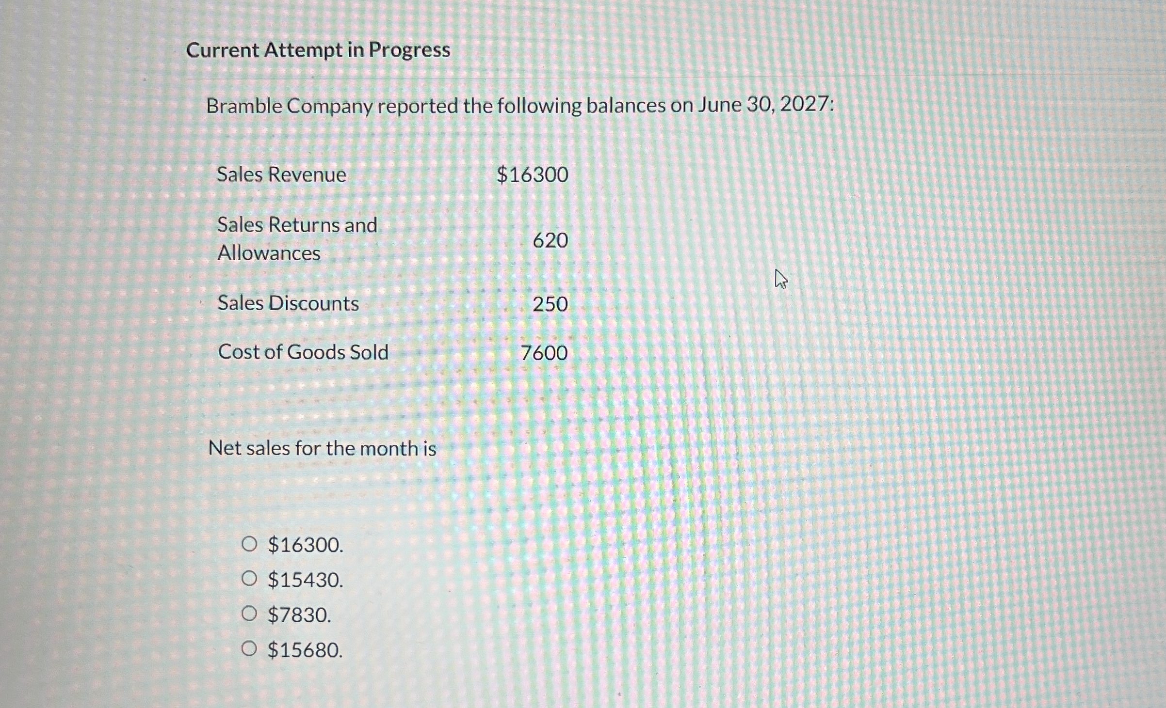 Current Attempt in Progress Bramble Company