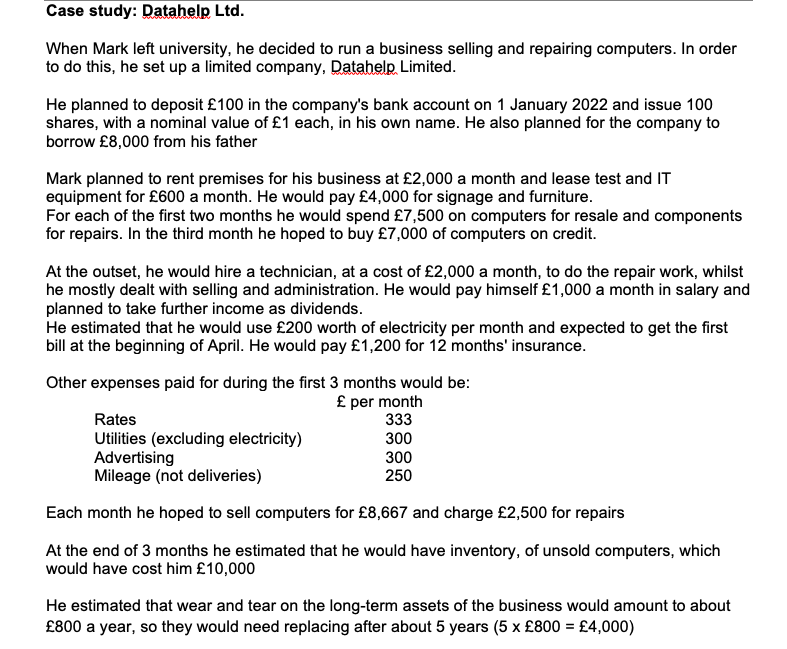 Make a Budgetary Control Report. Case study: We