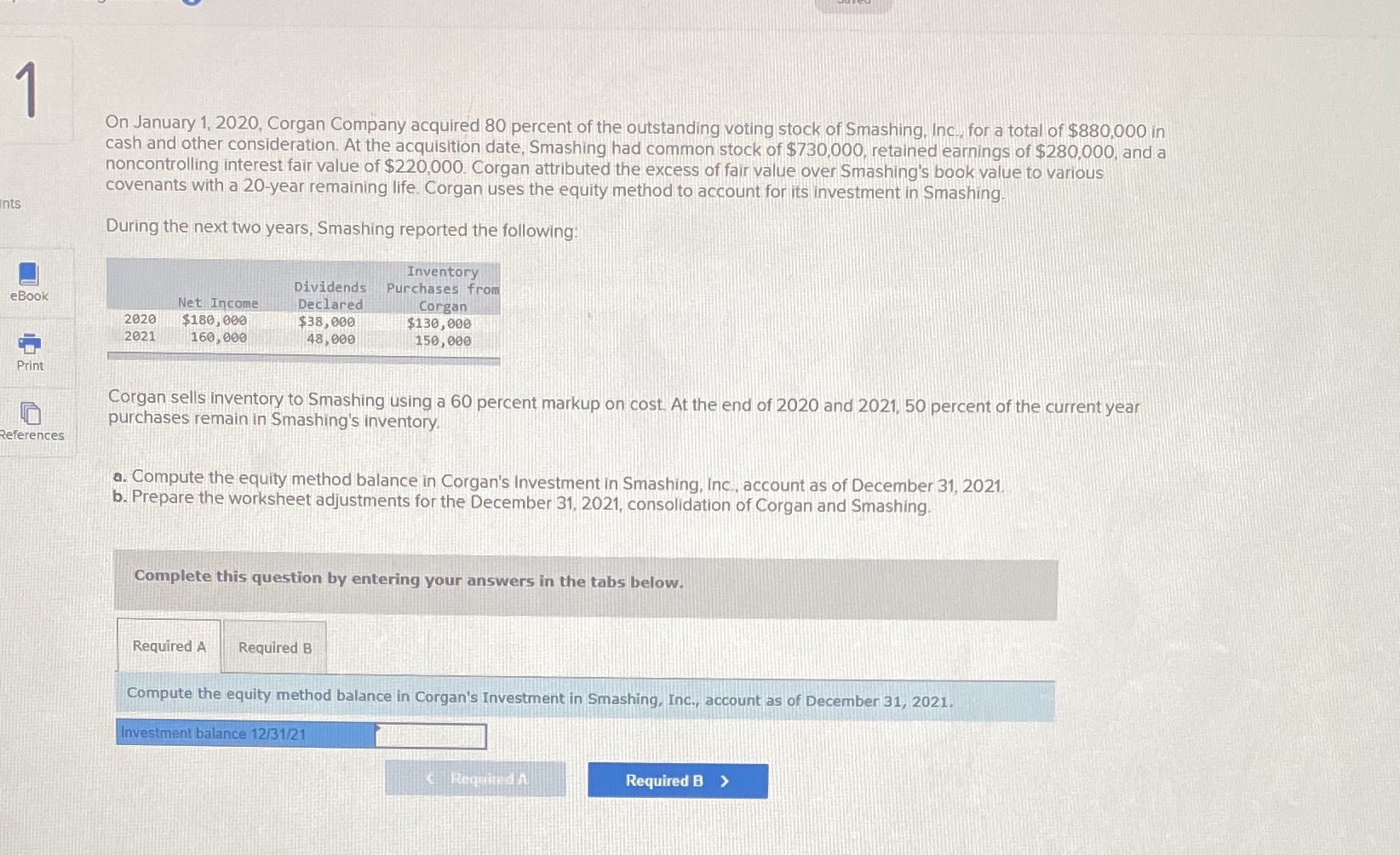 Part B entries required: 1- Prepare entry *G2-