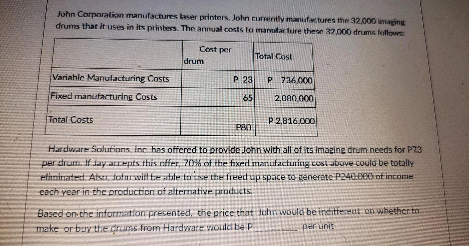 25-29 Levy Company produces a single product.