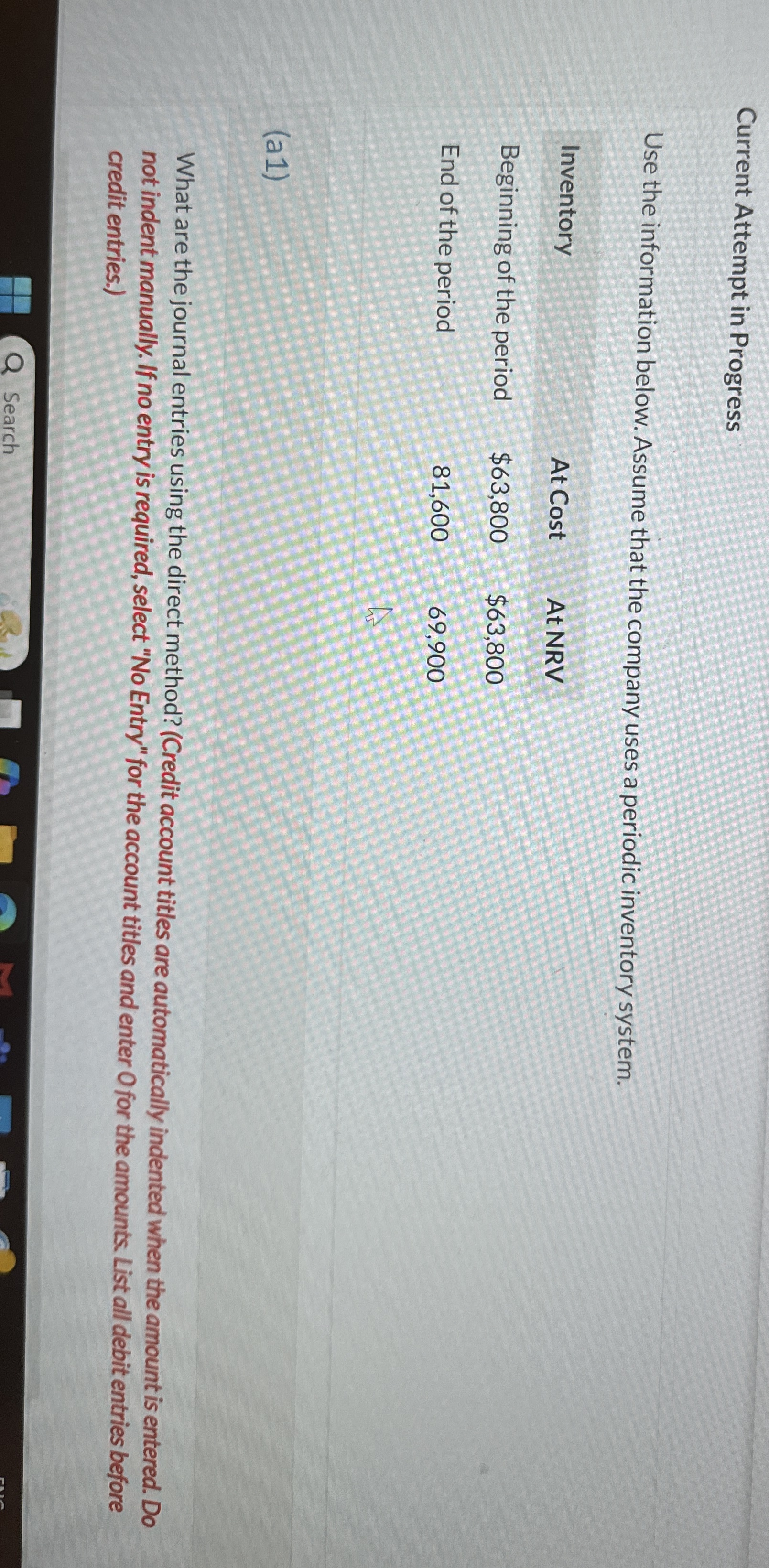 Current Attempt in Progress Use the information