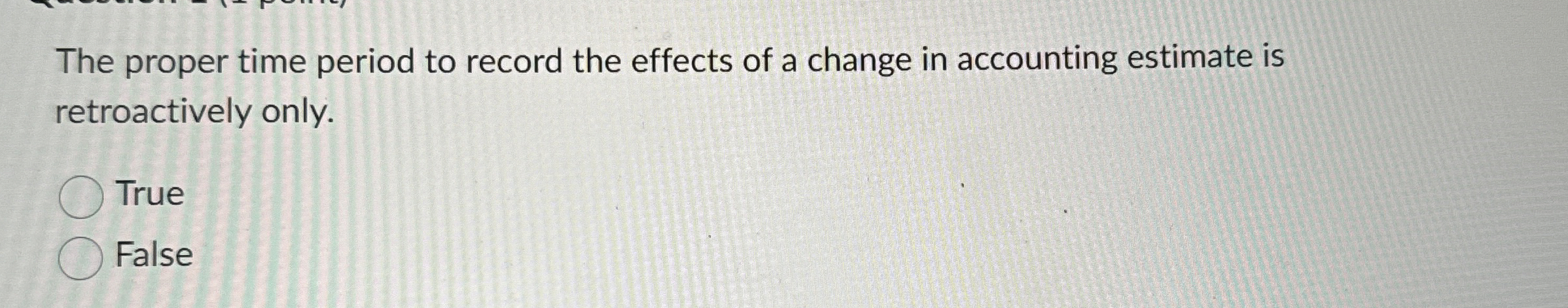 The proper time period to record the effects of a