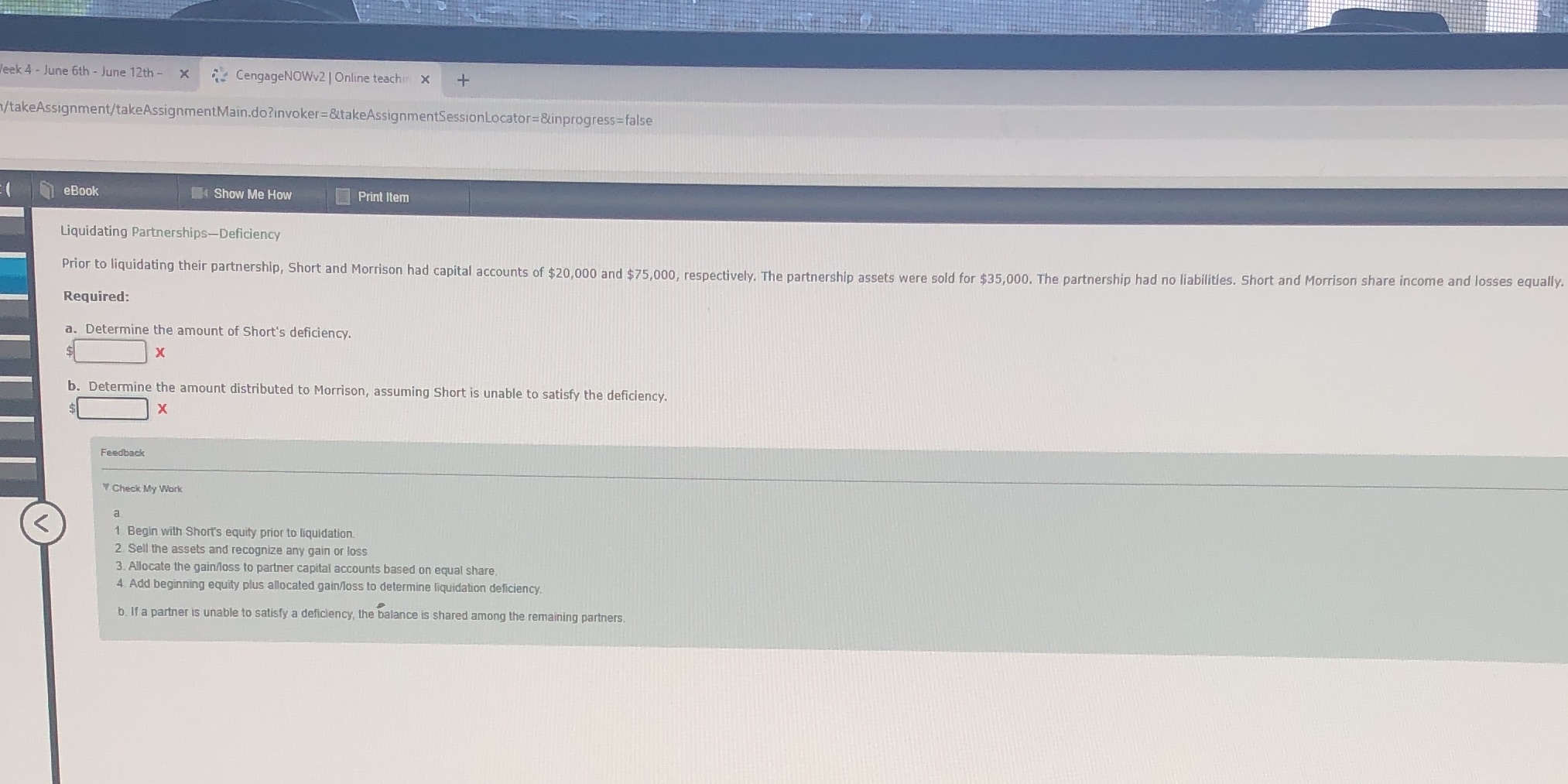 eek 4 - June 6th - June 12th - x CengageNOWv2 |