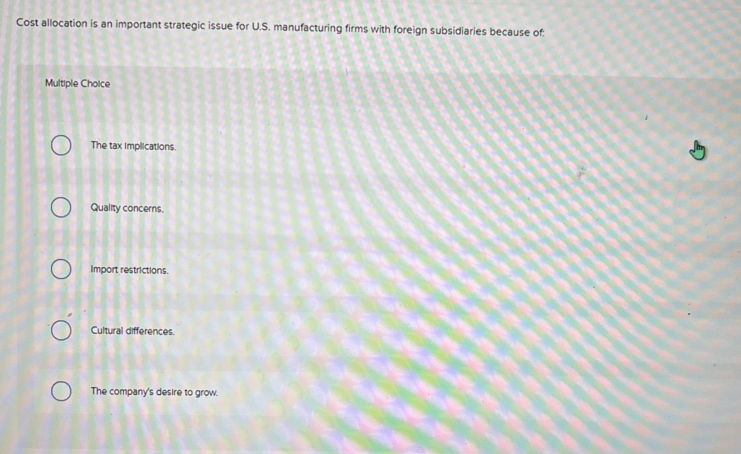 Cost allocation is an important strategic issue