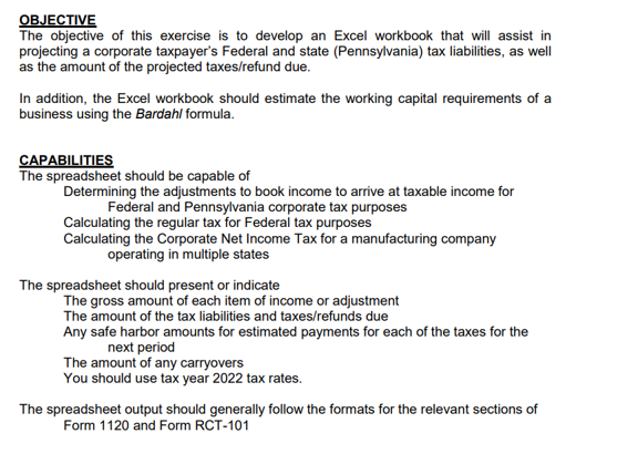 OBJECTIVE The objective of this exercise is to