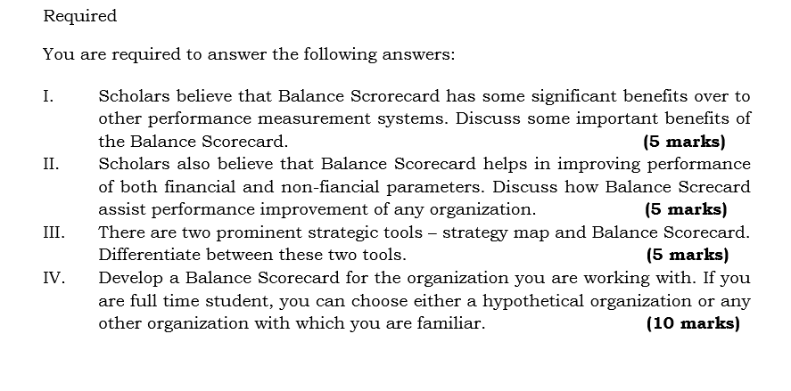 Historically, performance measurement systems